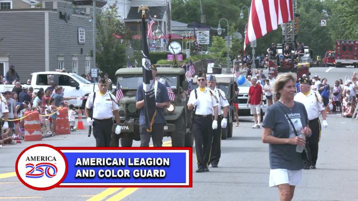 People march in a parade. 